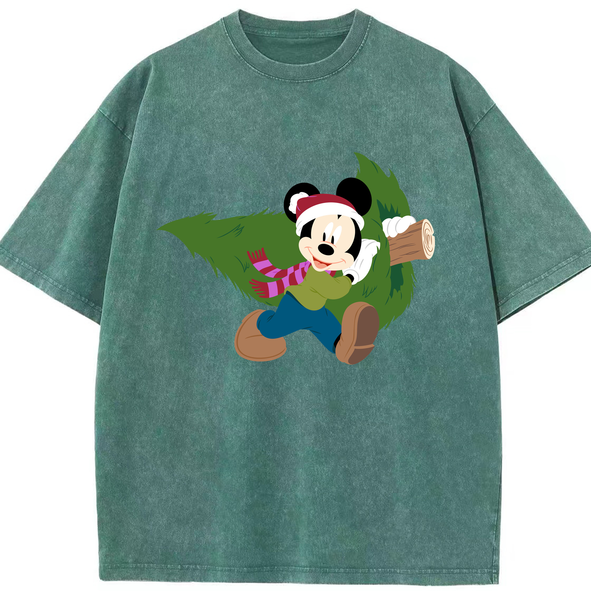 （画像用） ミッキーマウス Mickey Mouse 綿100% ヴィンテージ風 半袖Tシャツ（フロントプリント）